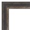 Amanti Art Non-Beveled Wall Mirror, Bark Rustic Char Narrow Frame
